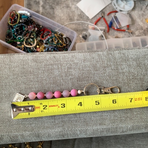 💕x2HP💕Druzy beaded handmade keychain - Picture 9 of 9